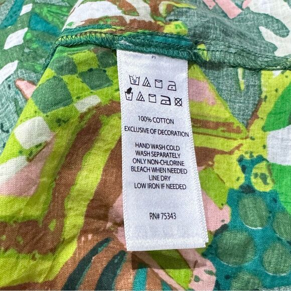 Haute Hippie Beaded Sleeveless Sea Shells India Top Green Women’s Large - Picture 2 of 3